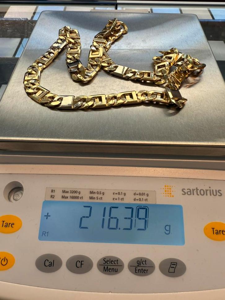 PRACHTIGE 18 KARAATS GOUDEN ROLEX KETTING 216 gram, Sieraden, Tassen en Uiterlijk, Kettingen, Nieuw, Goud, Ophalen of Verzenden