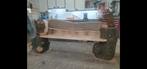 Tuinbank brocante boomstam uil tuinset vintage mancave, Ophalen, Nieuw, Hout