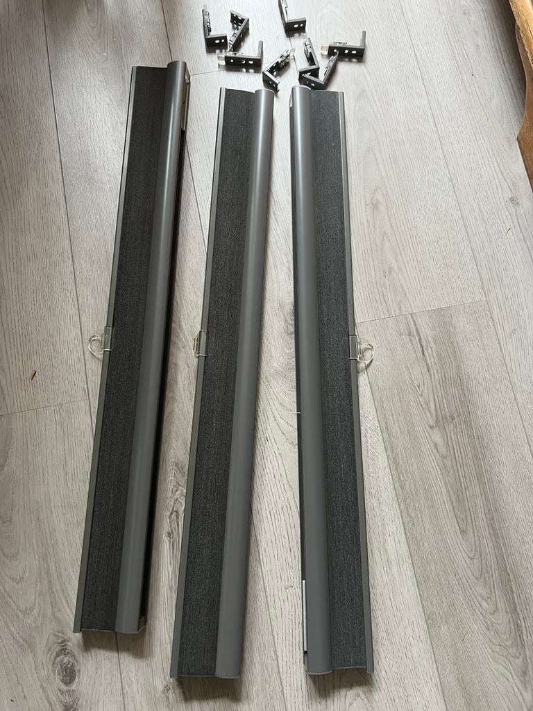 Plisségordijn hoppvals 80x155cm donkergrijs set 3+ 1 ikea, Ophalen of Verzenden, Zo goed als nieuw, 50 tot 100 cm