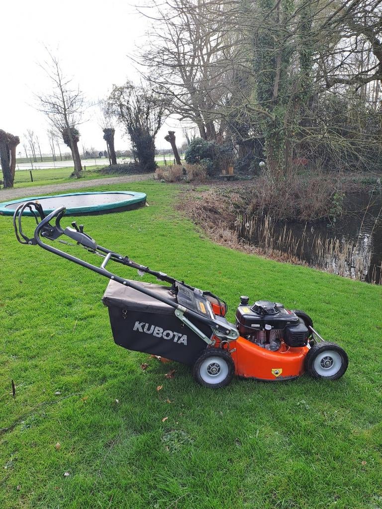 Kubota / Honda Grasmaaier Duwmaaier Loopmaaier, Tuin en Terras, Grasmaaiers, Gebruikt, Benzine-grasmaaier, 40 t/m 49 cm, Cirkelmaaier