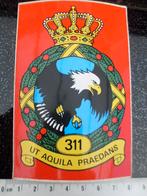 sticker squadron 311 ut aquila praedans logo embleem leger, Verzenden, Zo goed als nieuw, Bedrijf of Vereniging