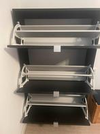Schoenenkast zwart - 3 vakken - 71x24x123 cm, Huis en Inrichting, Ophalen of Verzenden, Zo goed als nieuw