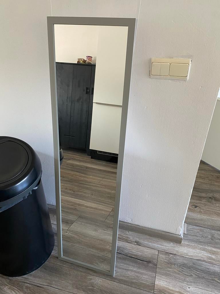 Hangspiegel grijs, Huis en Inrichting, Woonaccessoires | Spiegels, Ophalen, Minder dan 50 cm, Gebruikt, 100 tot 150 cm