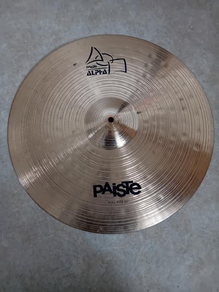 Paiste Alpha Full Ride 20" bekken, Muziek en Instrumenten, Ophalen of Verzenden, Zo goed als nieuw, Overige soorten
