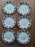 BOERENBONT BOCH - 6 ONTBIJTBORDJES - DIAMETER 21 CM, Ophalen of Verzenden, Zo goed als nieuw, Bord(en), Aardewerk