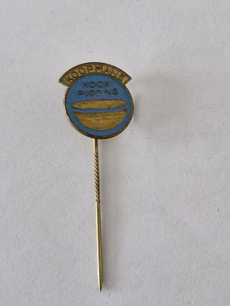 405 Vintage Koopmans Kook Pudding Speldje, Verzamelen, Ophalen of Verzenden, Gebruikt