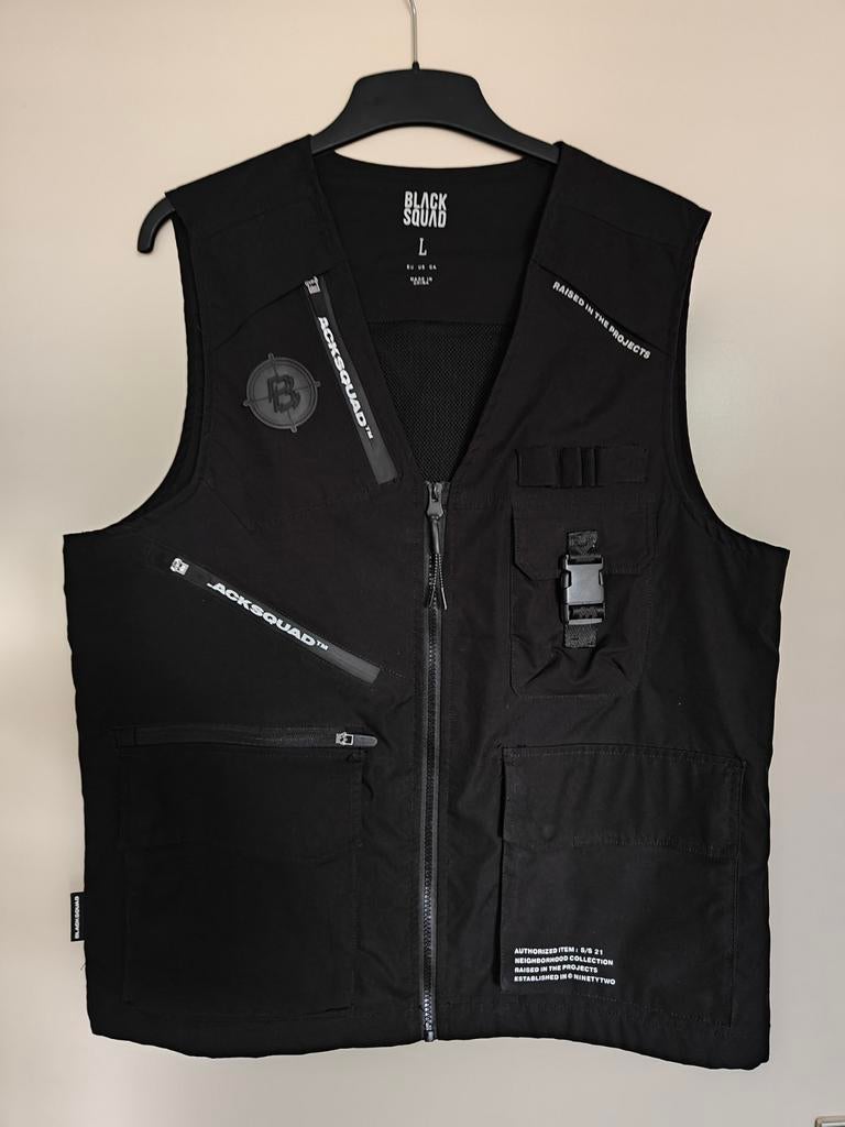 Nieuwe Black Squad bodywarmer mt L, Kleding | Heren, Maat 52/54 (L), Black Squad, Zwart, Nieuw
