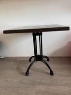 Bistro tafel met metalen onderstel - 70x70 cm, Gebruikt, Vierkant, Tot twee personen, Metaal
