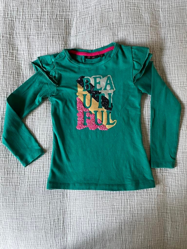 Percival lange mouw t.shirt maat 116/122 groen met kleurige, Kinderen en Baby's, Kinderkleding | Maat 116, Ophalen of Verzenden