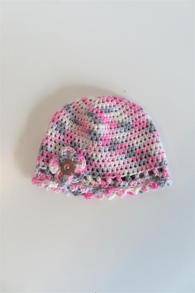 Babymutsje meisje bloem (3318), Kinderen en Baby's, Kraamcadeaus en Geboorteborden, Ophalen of Verzenden, Nieuw, Kraamcadeau