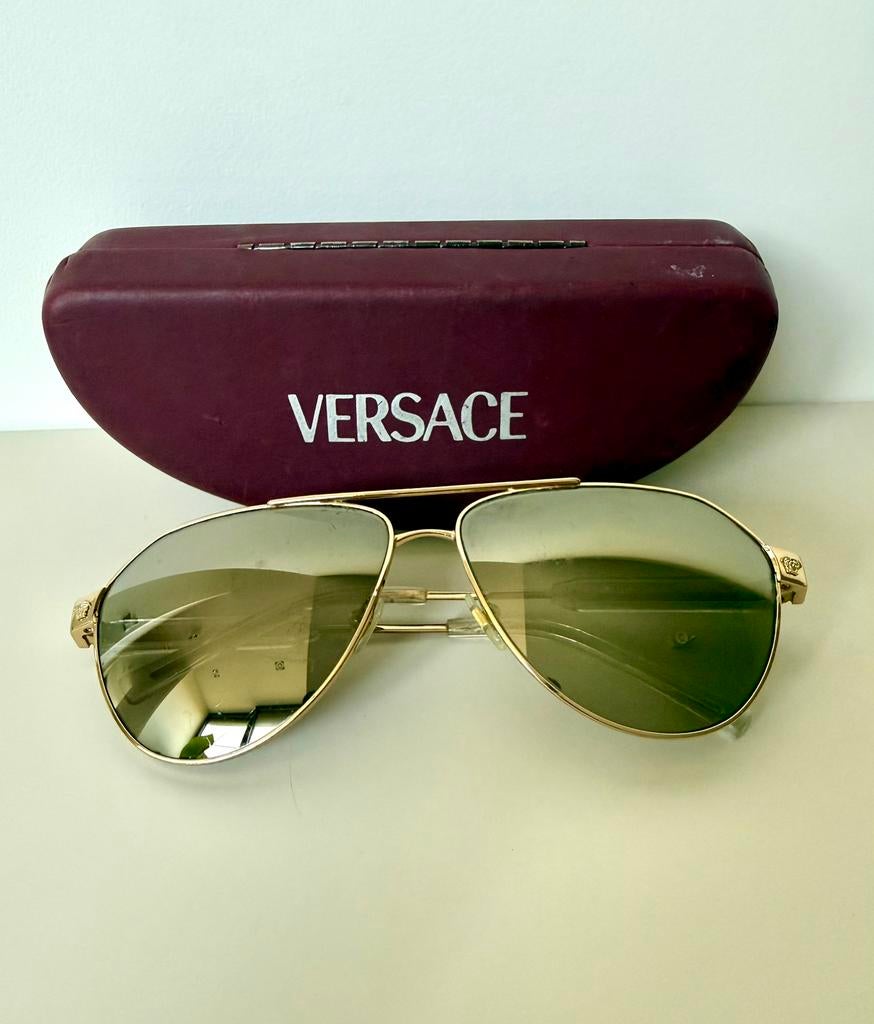 Versace VE 2223 heren pilotenzonnebril, Ophalen of Verzenden, Overige kleuren, Zonnebril, Gianni Versace