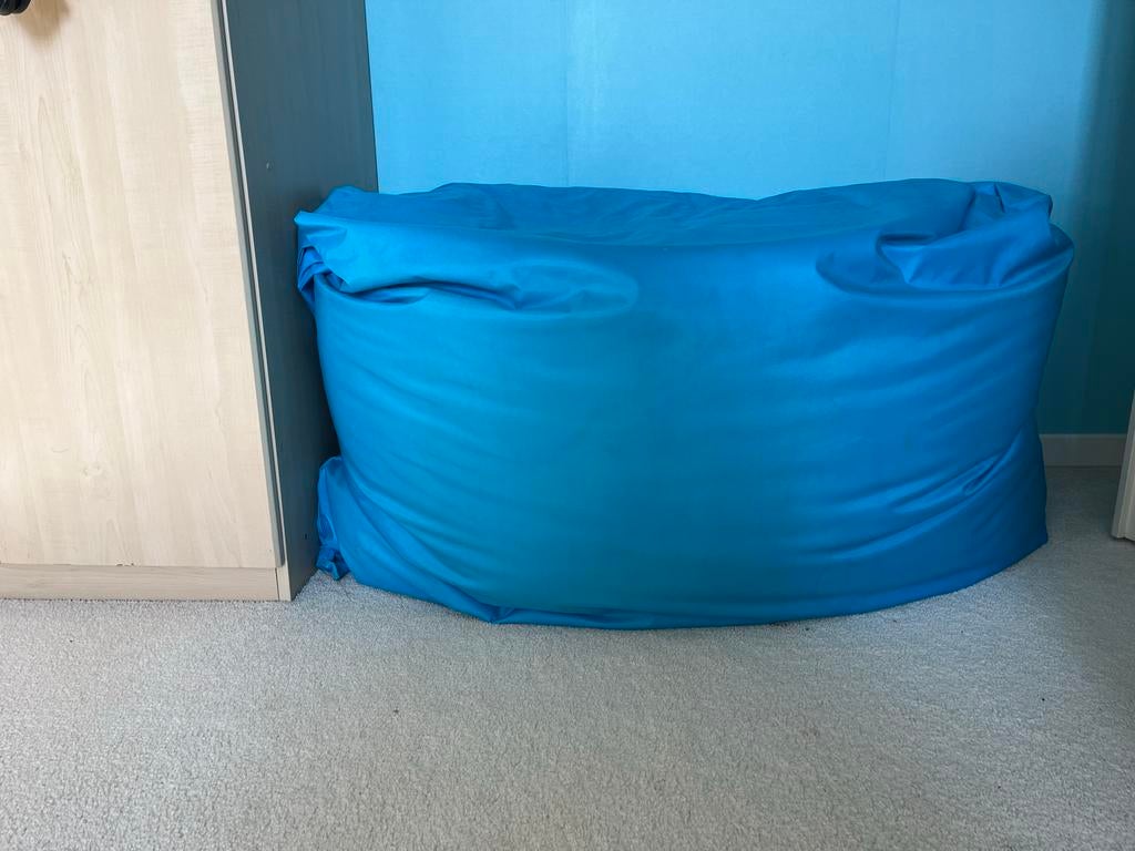 Comfortabele blauwe zitzak, Ophalen of Verzenden, Zo goed als nieuw, Blauw, Zitzak