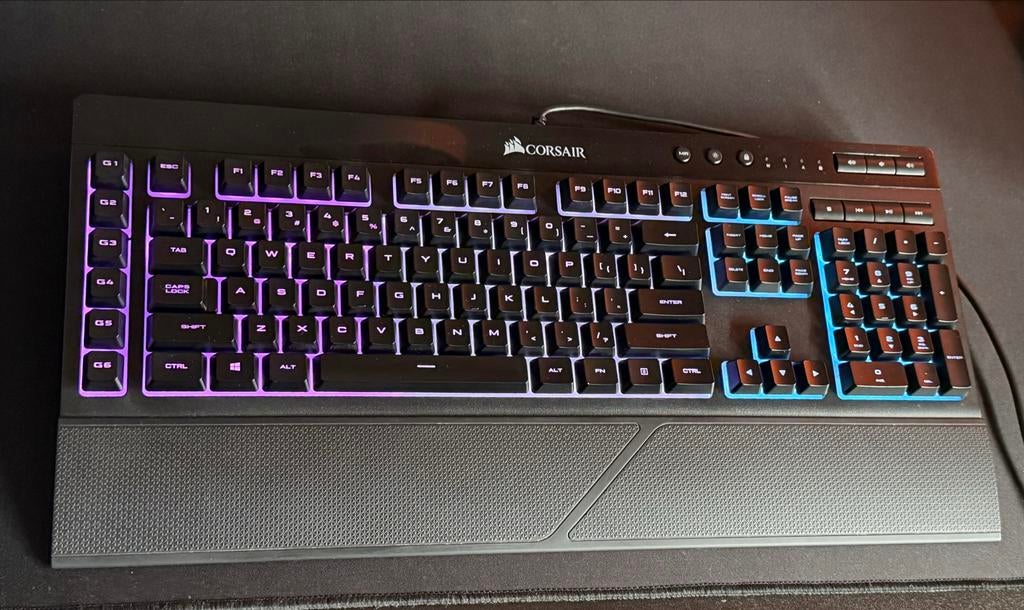 Corsair K55 RGB Gaming Toetsenbord, Computers en Software, Toetsenborden, Ophalen, Gebruikt, Gaming toetsenbord, Qwerty