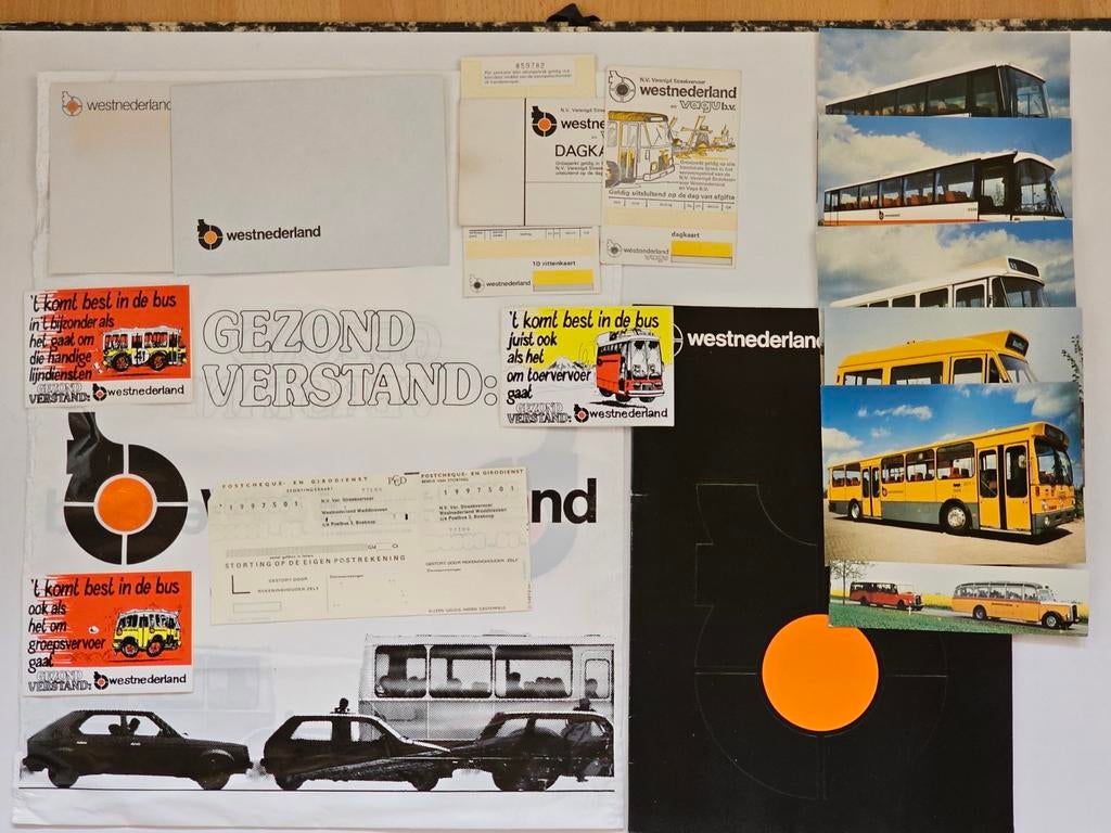 11 items van oud Vervoermaatschappij Westnederland, Ophalen of Verzenden, Gebruikt, Trein, Overige typen