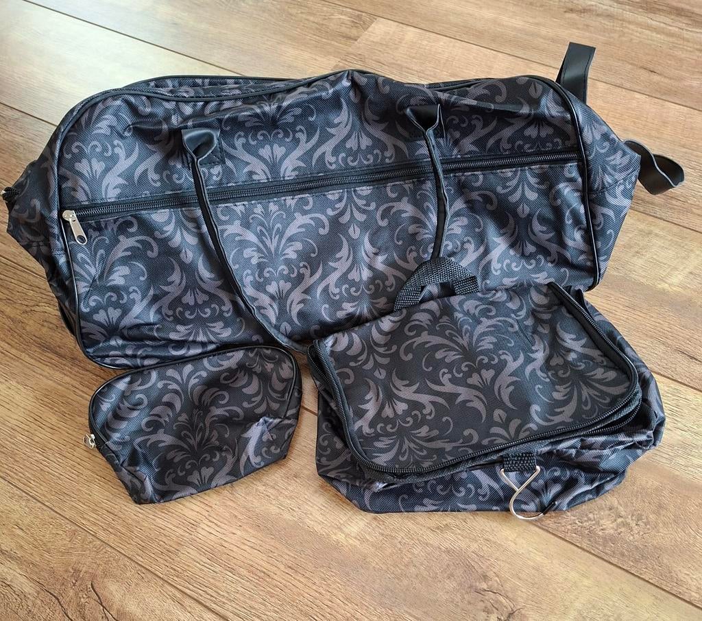 Complete weekendtas set, Sieraden, Tassen en Uiterlijk, Wieltjes, 30 cm of meer, Zwart, Nieuw