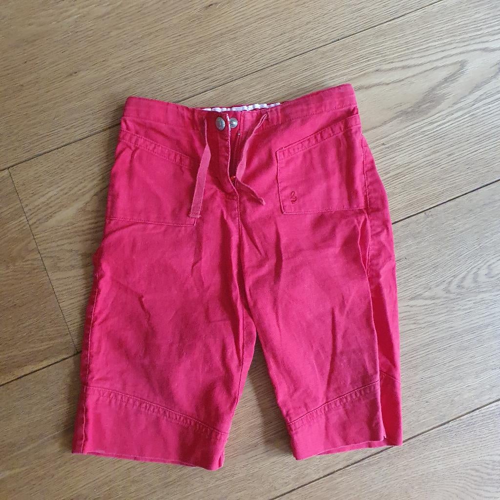 Rode bermuda broek mt 98 van H&M, Kinderen en Baby's, Kinderkleding | Maat 98, Ophalen of Verzenden, Gebruikt, Meisje, Broek