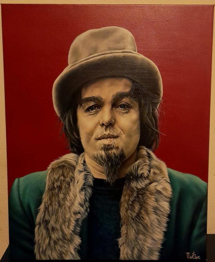 Portret van Captain Beefheart-Don Van Vliet op doek., Antiek en Kunst, Kunst | Schilderijen | Klassiek, Ophalen of Verzenden