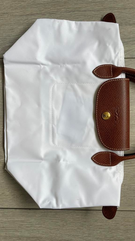 Te koop: tas, Longchamp, wit, size M, Ophalen of Verzenden, Zo goed als nieuw, Wit, Handtas