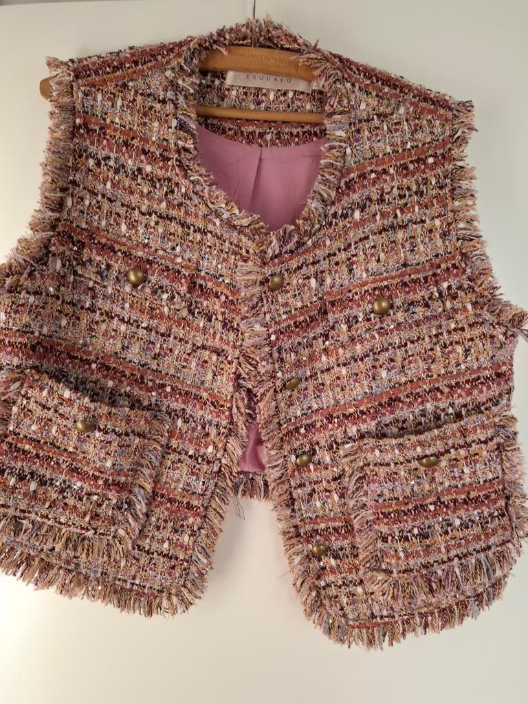 Esqualo Tweed Gilet - Maat 40, Maat 38/40 (M), Esqualo, Ophalen of Verzenden, Zo goed als nieuw