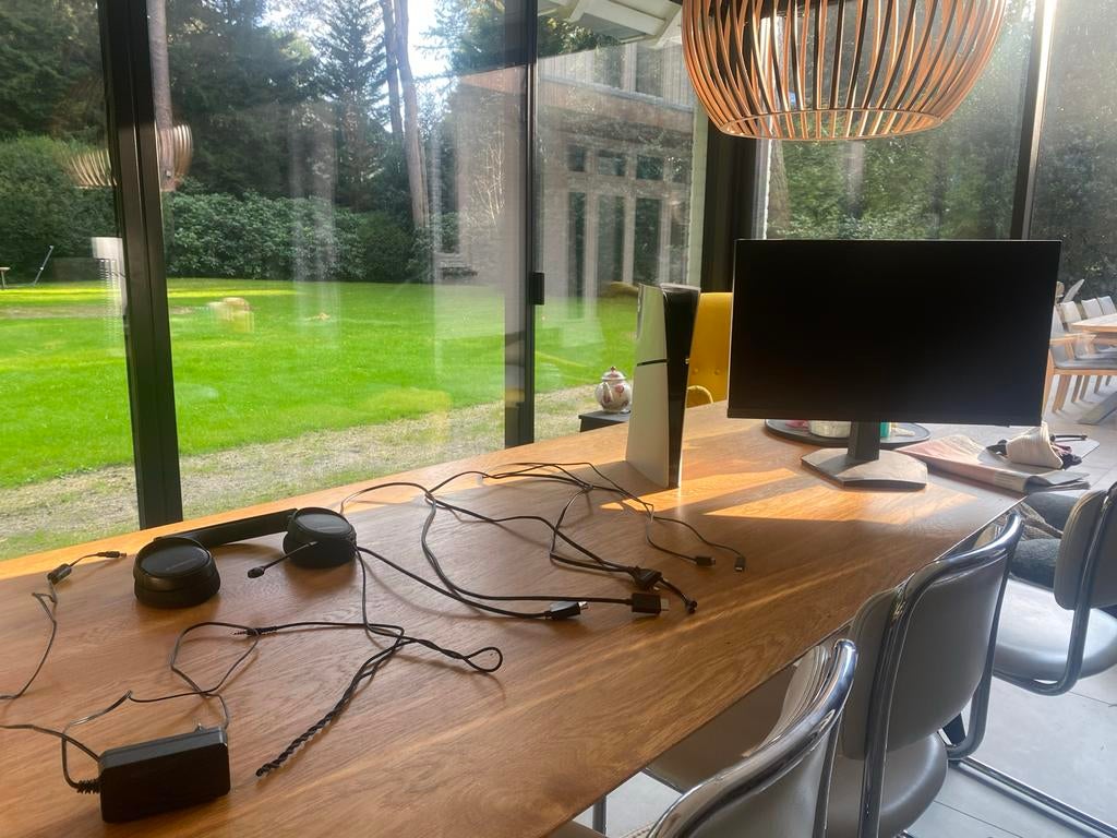 PlayStation 5 met Koorui monitor en headset, Spelcomputers en Games, Spelcomputers | Sony PlayStation 5, Ophalen, Gebruikt, Playstation 5