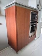 Keukenkast met oven, magnetron en natuurstenen blad, Ophalen, Gebruikt, 100 tot 150 cm, Minder dan 100 cm