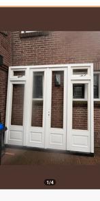 Pui met dubbele tuindeuren en zijlichten, Nieuw, Ophalen of Verzenden, Buitendeur, Glas