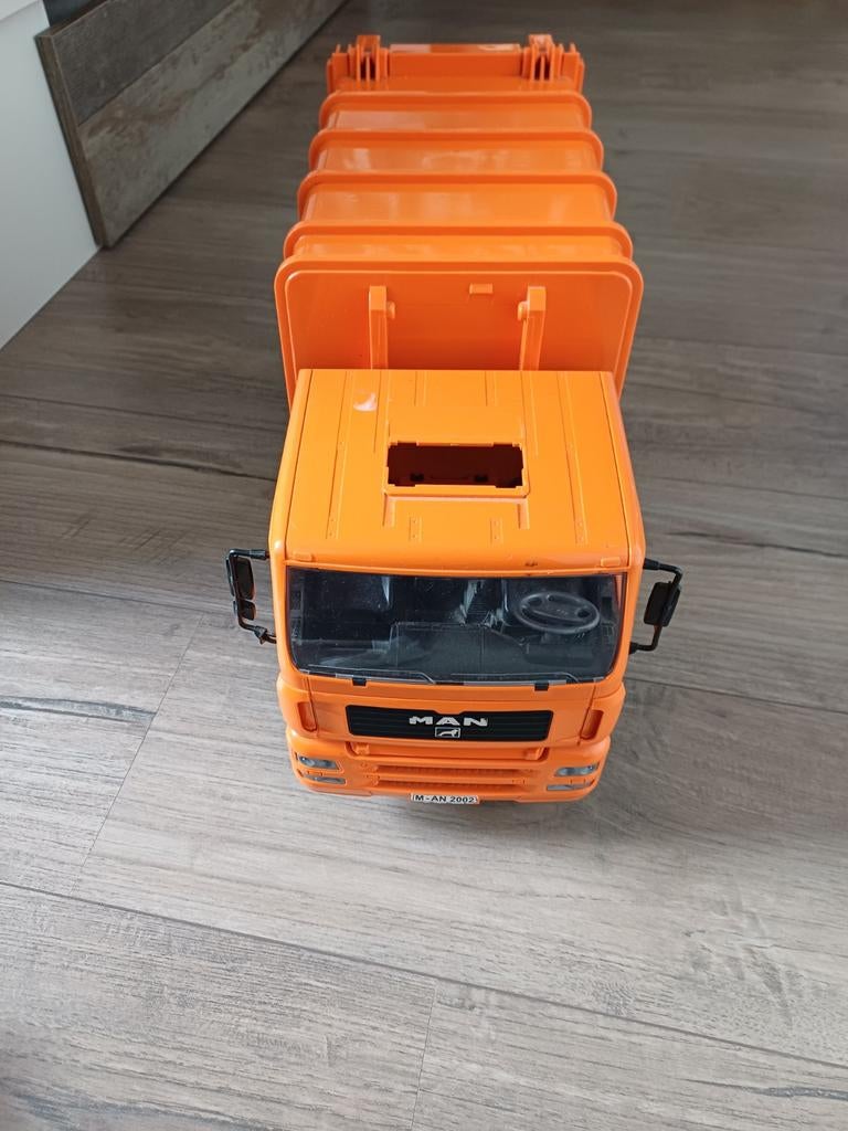 Bruder Vuilniswagen MAN TGS - Oranje, Ophalen, Gebruikt