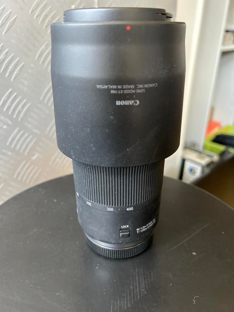 Nette Canon RF 100-400mm 5.6/8 lens met zonnekap, Audio, Tv en Foto, Fotografie | Lenzen en Objectieven, Ophalen of Verzenden