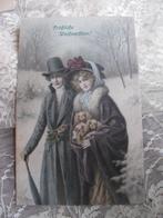 Antieke Gesign. Kaart / Wichera - 2 Dames met Hondjes, Verzenden, Voor 1920, Gelopen, Feest(dag)