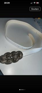 Nanni riem wit leer 105 cm, Tailleriem, Ophalen of Verzenden, Zo goed als nieuw, 3 tot 5 cm