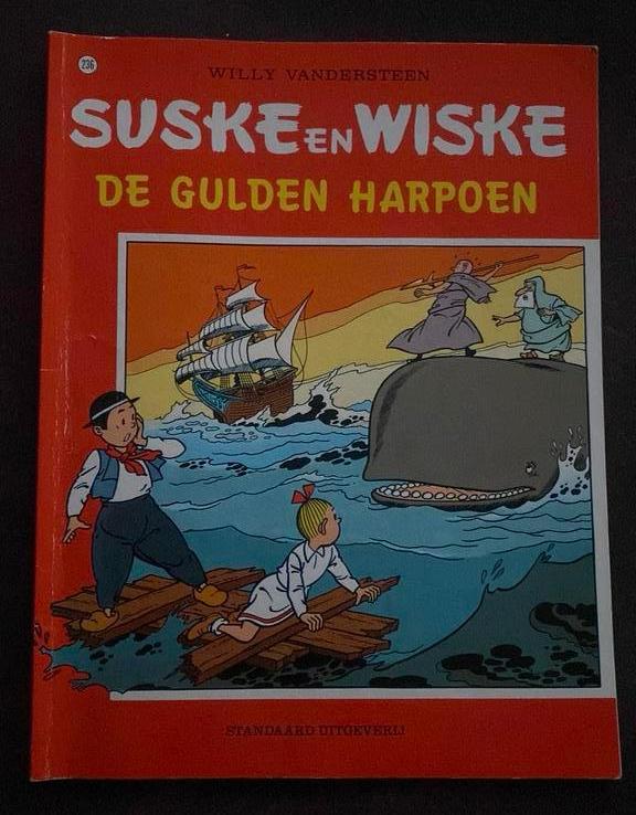 236 suske en wiske  - De gulden harpoen, Willy Vandersteen, Eén stripboek, Ophalen of Verzenden, Zo goed als nieuw