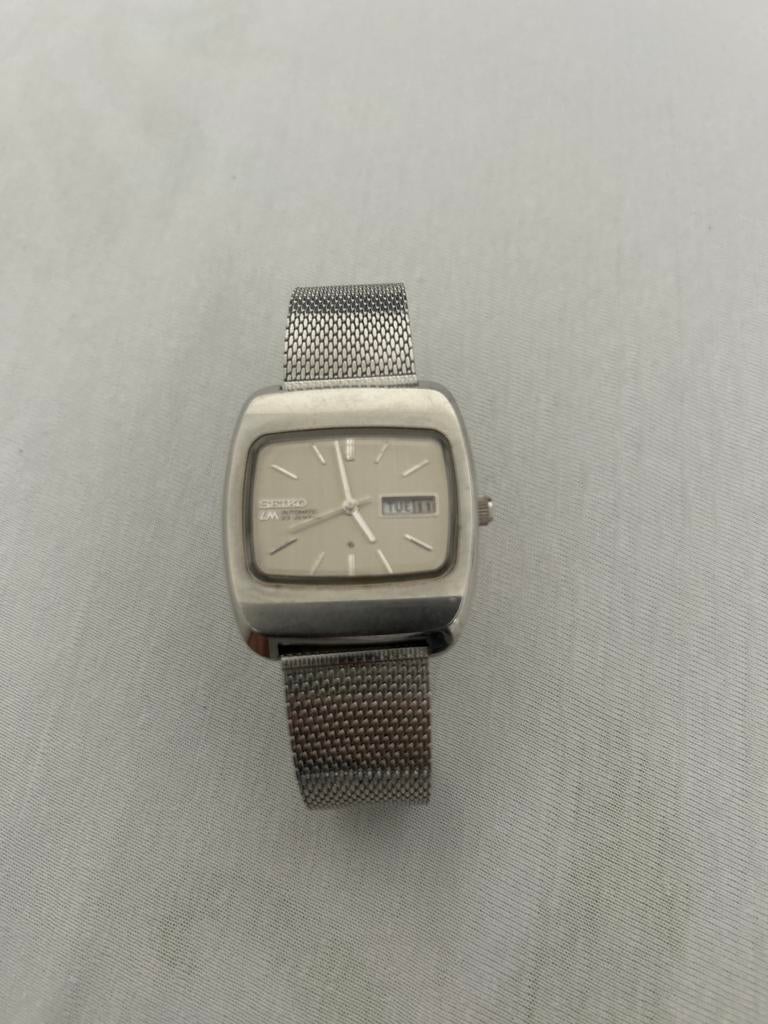 Seiko LM Automatic herenhorloge met stalen band, Seiko, Gebruikt, Staal, Polshorloge