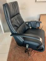 Prominent Humberto elektrische relaxfauteuil – zwart leer, Ophalen, Gebruikt, Leer, 75 tot 100 cm