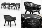 Marcel Wanders Magis Cyborg stoelen - 4 stuks gebruikt, Ophalen, Kunststof, Gebruikt, Zwart