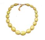 1960 handgeknoopte Schotse marmer groen glaskraal ketting, Ophalen of Verzenden, Ketting, Met edelsteen