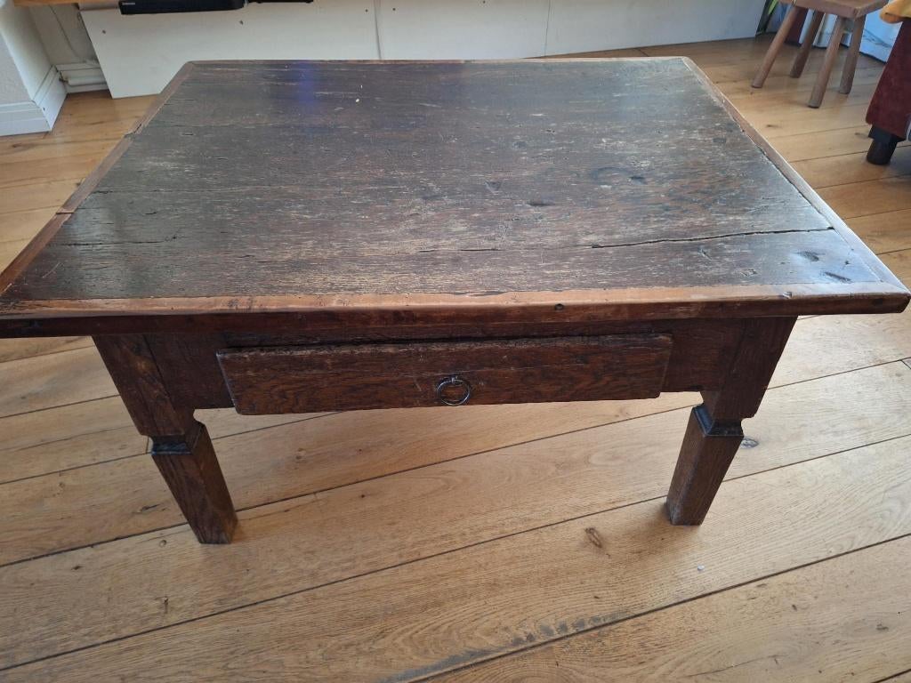 antieke eikenhouten salontafel, Ophalen