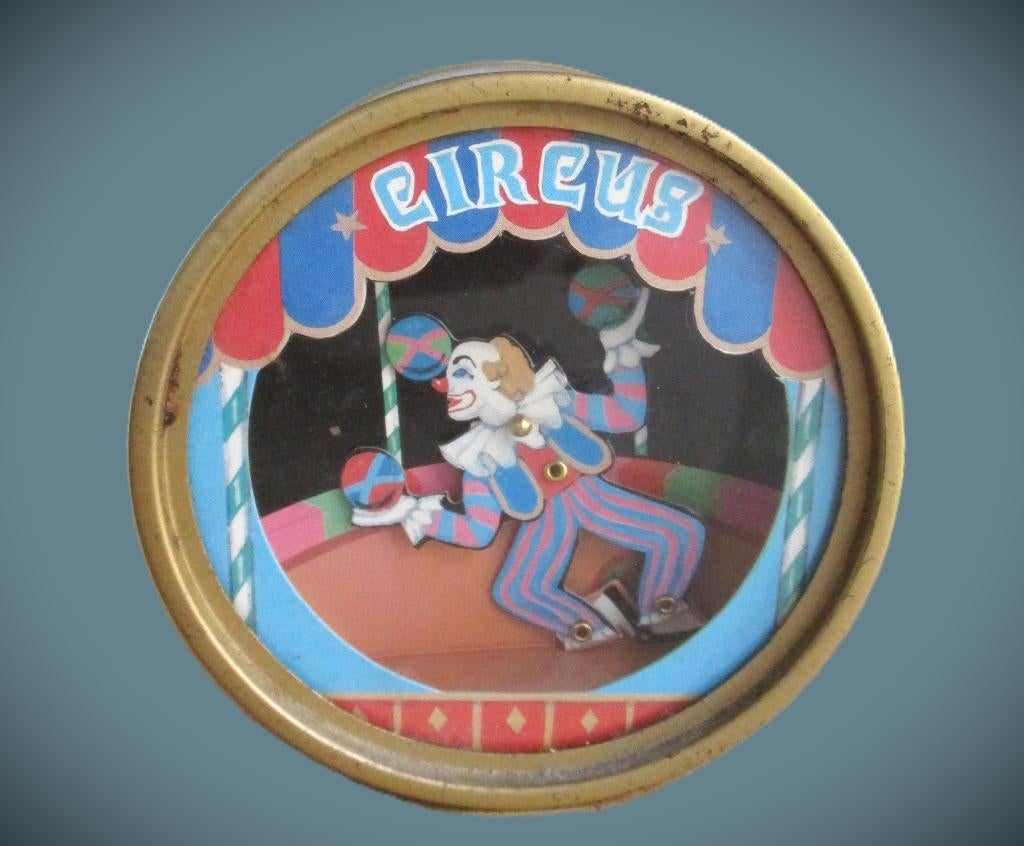Speeldoos~Vintage Muziekdoos Circus~Otagiri~Send in clowns, Antiek en Kunst, Curiosa en Brocante, Ophalen of Verzenden
