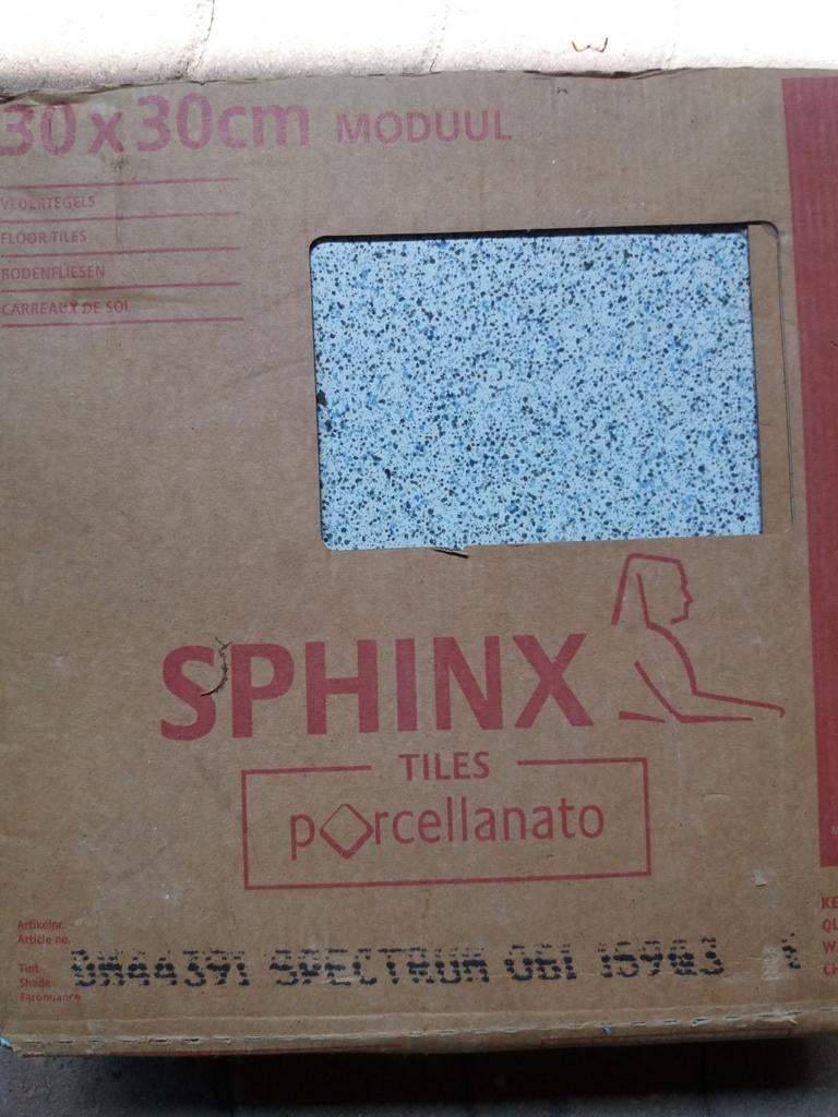 Nieuw 1 pak Sfinx tegels 11 stuks 30x30cm, dik 8 mm, Ophalen, 30 cm of meer, Steen of Klei, 50 tot 150 cm