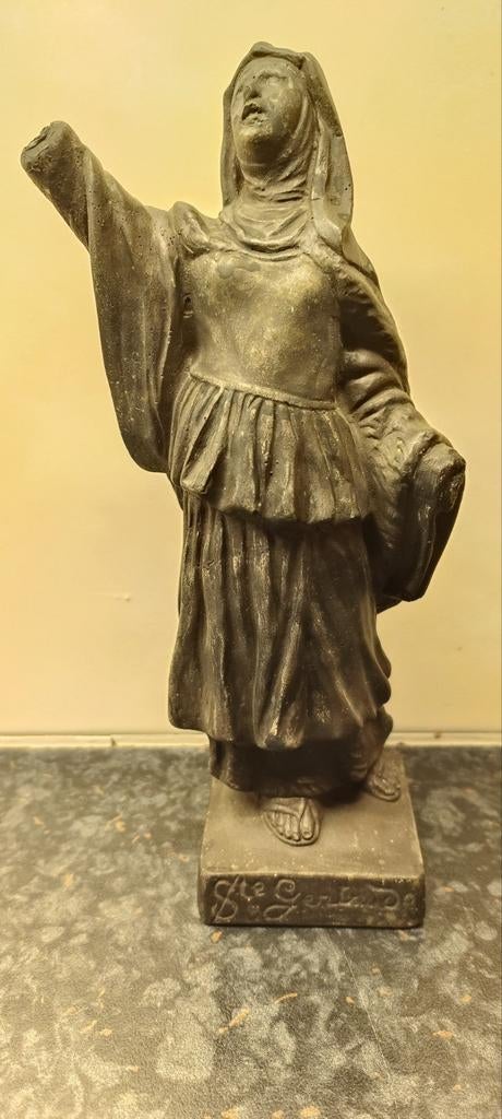 Antiek beeld Sint Gertrudis, Ophalen of Verzenden