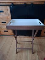 Houten bijzettafel met dienblad planten tafel -  inklapbaar, Huis en Inrichting, Tafels | Bijzettafels, Ophalen, Gebruikt, Modern, Praktisch
