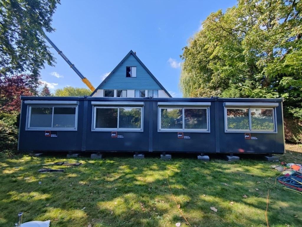 4-delige woonset 12x6m, Doe-het-zelf en Verbouw, Bouwketen en Schaftketen, Ophalen of Verzenden, Gebruikt