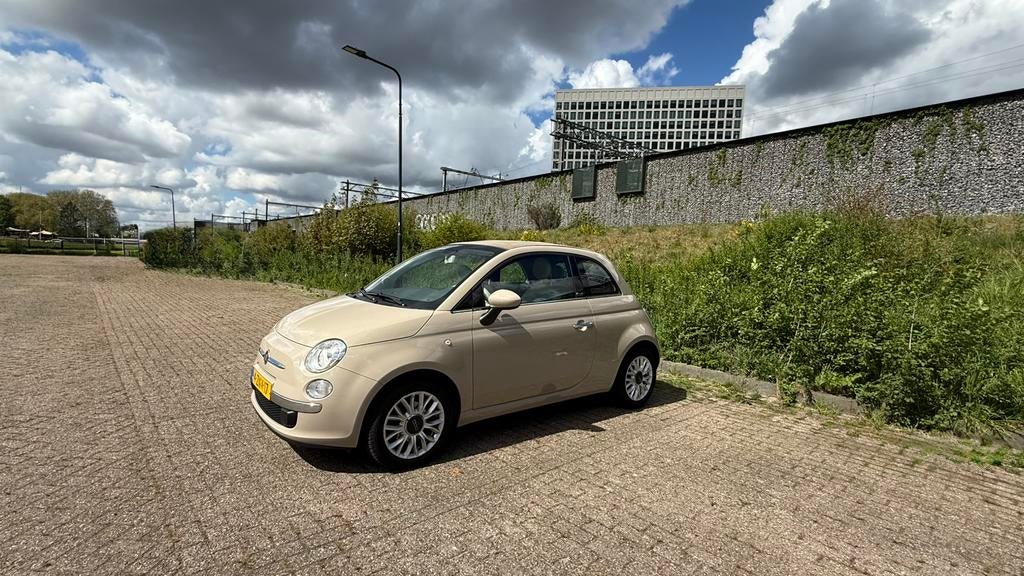 Fiat 500C 0.9 Twinair AUT 2015 Cappuchino, Auto's, Fiat, Stof, 40 €/maand, Bruin, Origineel Nederlands