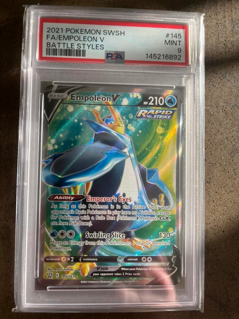 Empoleon [PSA 9] - Battle Styles 2021, Ophalen of Verzenden, Zo goed als nieuw