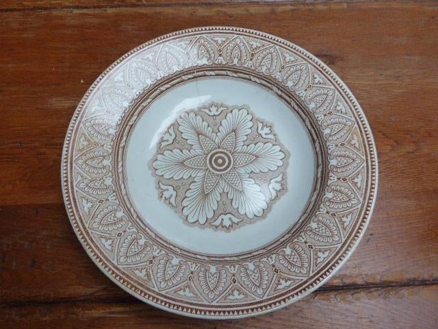 Antiek diep bord, Societe Ceramique Maestricht Tancrede, Antiek en Kunst, Ophalen of Verzenden