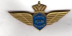 BROCHE KLM WING JUNIOR SKIPPER GOUDKLEURIG MET KROON (A8), Verzenden, Gebruikt, Overige onderwerpen
