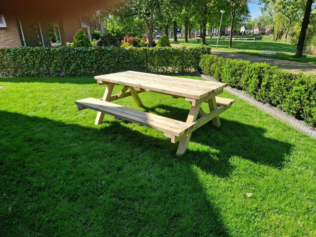 picknicktafel, Tuin en Terras, Ophalen, Nieuw, Rechthoekig, Hout