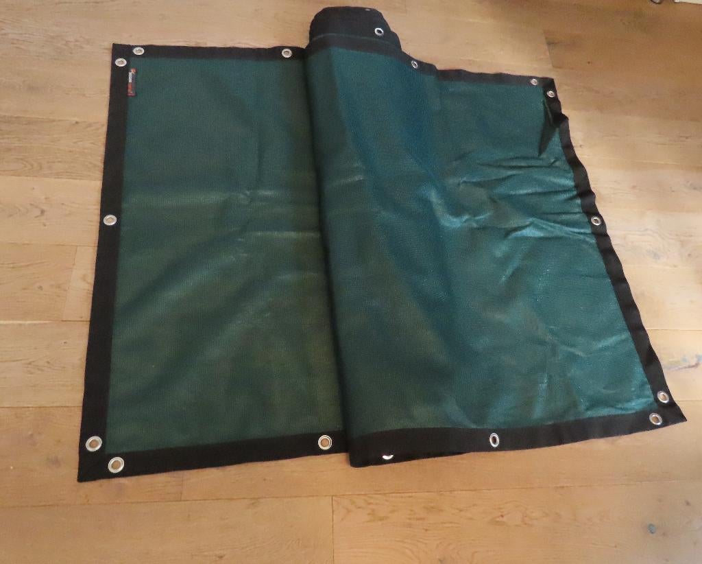 Schaduwdoek / Winddoek 120 cm. x 15 m. GROEN, Ophalen of Verzenden, Nieuw