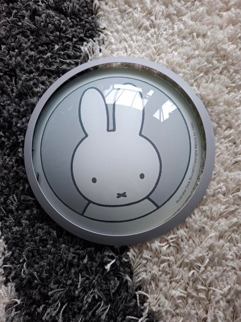 Nijntje plafondlamp - Dick Bruna - Mercis 1990, Ophalen of Verzenden, Gebruikt, Glas, Vintage, Kinderkamer, Nijntje