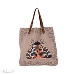 Beige shopper tas tiger moth Imbarro leuk als cadeau, -, Beige, -, Shopper