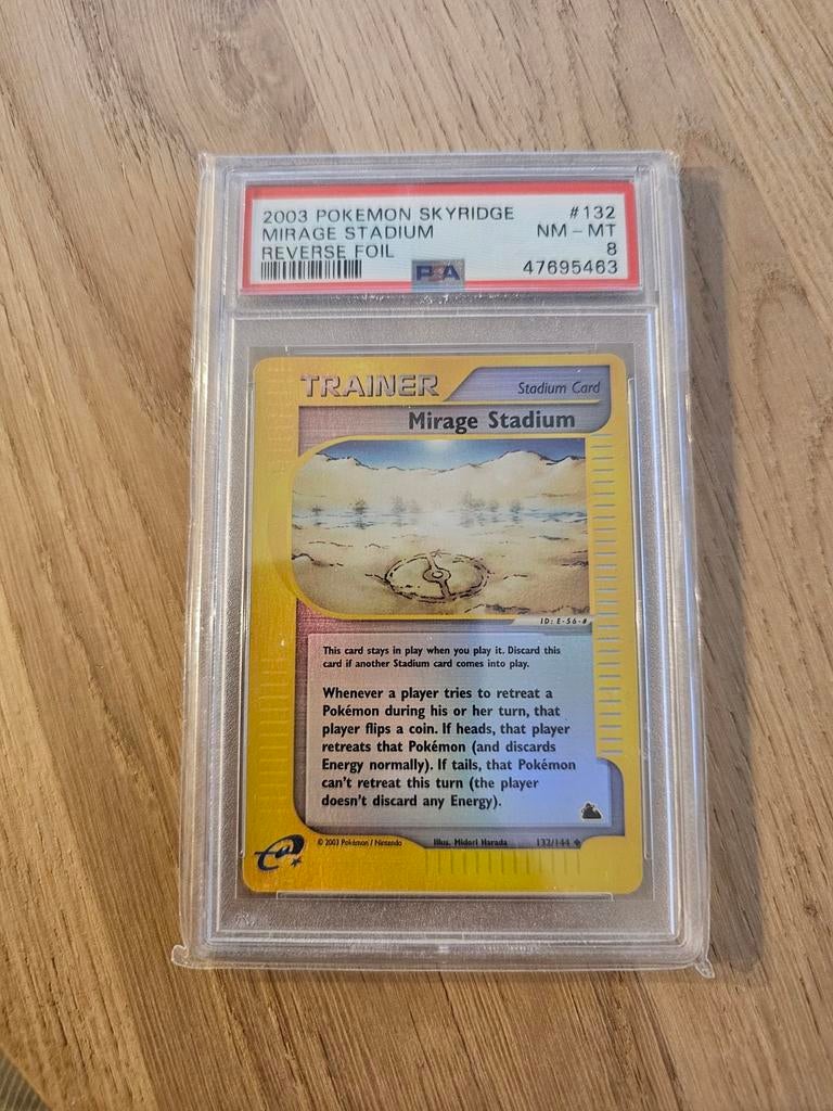 2003 Pokémon Skyridge Mirage Stadium Reverse Foil PSA 8, Verzenden, Zo goed als nieuw, Foil